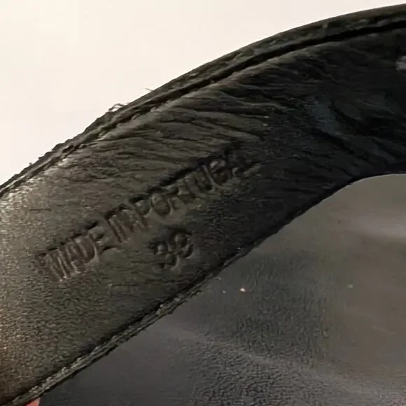 Isabel Marant Nya Sandals 39 Womens Black Leather T-strap Slingback - Picture 7 of 7